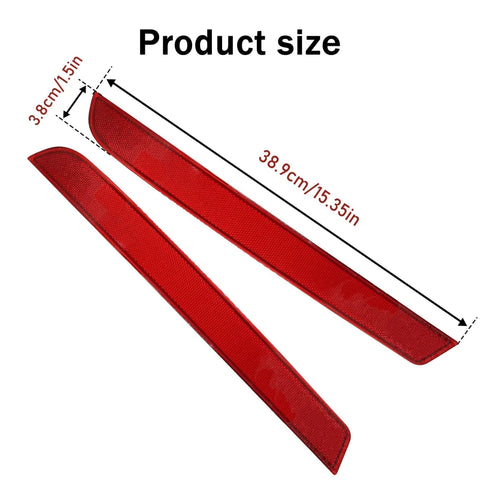 Two Piece Rear Bumper Reflector Set For Mercedes-Benz X166 GL GL350 GL450 GL500 GL550 GL63 AMG 2013-2016 And GLS450 2017-2019 dimensions