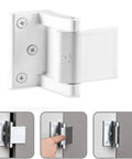 Door Lock Reinforcer For In Swinging Doors Privacy Latch Extra High Security With 800 Lbs Of Force Easy Install White Finish