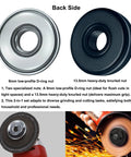 Two Pack 5/8-11 Angle Grinder Flange Nuts With No-Fuss Quick Release Self Locking Knurled Arbor Nut And Silver D Ring