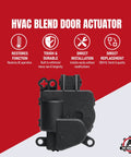HVAC Air Blend Door Actuator Replacement For Chrysler Dodge Jeep Ram Vehicles Including Avenger Sebring Caliber Journey Compass Patriot Wrangler ProMaster With OE Style Fit And Plug And Play Quick Installation 604029 68018109AA