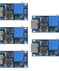 5-Pack Type C DC DC Boost Module With MT3608 Adjustable Step Up Converter Delivers 2A Output from 2V to 24V Input