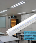 2Ft LED Light Tube Replacement for T8 T10 T12 fittings 8W 24 inch 1120 lumen 6500K cool white ballast bypass in office setting