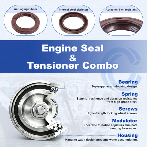 Heavy Duty Timing Belt Kit Water Pump Upgrade TBK138 Keeps Your Ride Smooth Like Butter Fits 87 To 2001 Toyota Models With Camry RAV4 MR2 Celica Solara Save Cash On Repairs And Get Top Tier Premium Quality Performance Today Reliable Simple Fast Setup. Engine seal and tensioner combo with bearing, spring, screws, and housing.