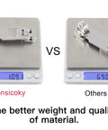 Comparison of Marine Grade 316 Stainless Steel Door Hasps, Bonsicoky vs others on digital scales, focus on weight and quality