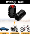 Skull Tire Valve Stem Caps Pack of 4 Dope Airtight Dustproof Covers for cars, trucks, motorcycles, SUVs and bikes universal fit red