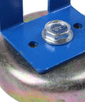 Close-up of Heavy Duty 2X Magnetic Mig Welder Torch Holder Stand with blue metal and strong magnetic base for welding jobs.