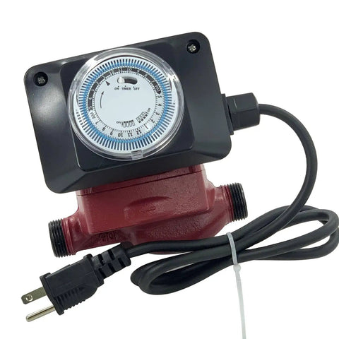 High Output Water Circulator Pump With Straightforward Installation And Smooth Operation For Residential Hydronic Heating Systems with timer.