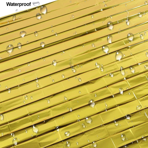 Close-up of waterproof Three Pack Reflective Thermal Emergency Blankets for Survival Gear and Camping Space Blankets