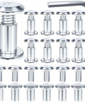 Top Shelf Stainless Steel Hex Socket Cap Bolts With Barrel Nuts And Hex Wrench M4 X 8MM Binding Post Screws hardware kit for furniture assembly.