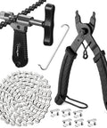All In One Bike Chain Tool Kit For 6 7 8 Speed Chains With Breaker Hook Link Pliers And 6 Pairs Chain Buckles Ideal For Road Mountain Cycling Repairs And Quick Fixes.