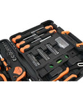 Go Anywhere 109 Piece Socket And Wrench Set Auto Repair Combo Kit Portable Garage Tools Heavy Duty Wrenches in a case.