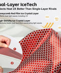 Tesla Model Y sunshade roof with red honeycomb film, double-layer, UV blocking, clips, foldable with storage bag gray