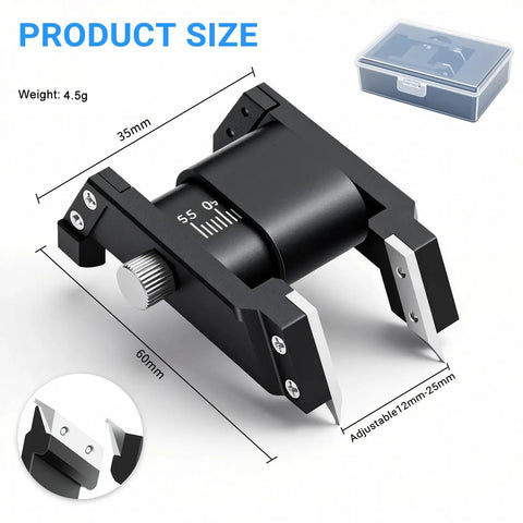 Elastic U Shaped Watch Band Spring Bar Pliers Tool for Quick Spring Bar Removal shown with dimensions and portable case