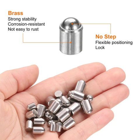 Pro Grade 30 Piece Ball Point Spring Plunger Set With 5Mm 6Mm 8Mm Sizes Built Tough 304 Stainless Steel No Step Positioning Beads And Ball Catch Latch For Door Cupboard Furniture Hardware in hand.