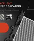 Straight Shooter Engine Coolant Radiator Assembly For Nissan Leaf 2013 To 2017 EV Battery showing heat dissipation fins and aluminum tubes.