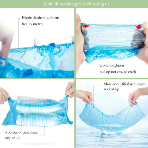 No Sweat Shoe Cover Dispenser Machine With 200 Disposable Boot And Shoe Covers waterproof test with elastic stretch