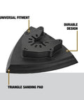 Universal Sanding Pad For Oscillating Tools Long Lasting Wear Fits Major Brands Without Adapters Ideal For Tight Corners And Hard To Reach Areas