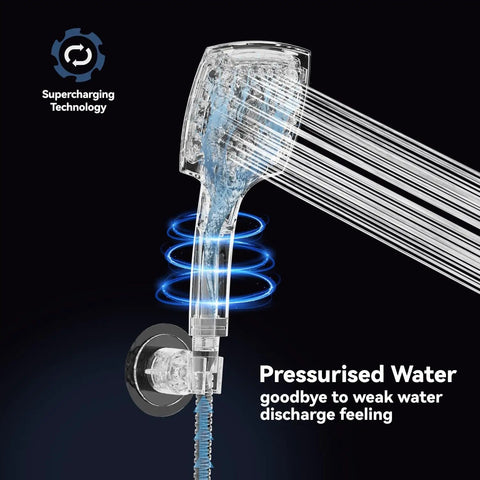 Rain Shower Head and Handheld Combo With 60 Inch Hose, Dual Adjustable Shower Set, handheld with pressurized water flow