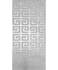 Modern Geometric Greek Key Wallpaper With Metallic Matte Finish Premium Washable Removable Wall Covering For Accent Walls Bathrooms And Basements Double Roll in gray silver geometric pattern.