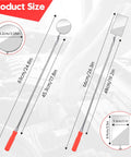 Image showing Two Pack Pro Grade Flexible Inspection Mirror Set With 360 Degree Rotation Bendable Square And Circular Mirrors.