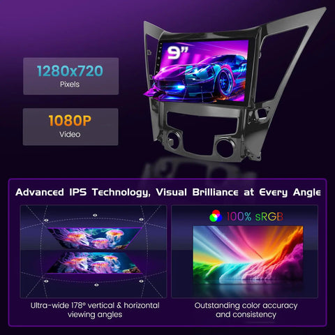 Awesome Android 15 Car Stereo For Hyundai Sonata 2010 2011 2012 2013 2014 2015 with 9 Inch Touch Screen display.