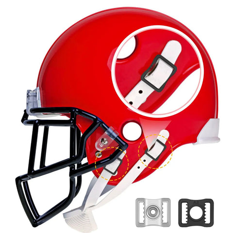 Pro Grade 81 Piece Football Helmet Repair Kit With Visor Clips J Clips Screws Nuts Washers And Screwdriver Chin Strap Adapter detail