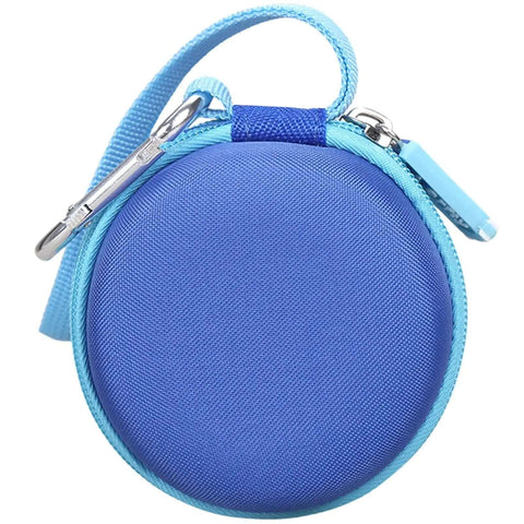 Hella Protective Hardshell Case For Kids Smartwatches Compatible With Ticktalk And Vtech Gizmo Models, round blue storage pouch.