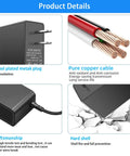 Details of 6V 2A Power Supply Cord For Elliptical Machines with nickel-plated plug, pure copper cable, durable shell, 1.8m length