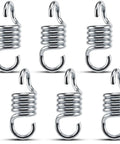 Six Pack Heavy Duty Swing Springs, 3000 Lbs Capacity, 4 Inch Replacement Springs With Cross Extended Hooks For Hammocks, Porch Chairs