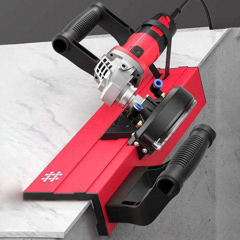 Badass Pro Level Electric Tile Chamfering Machine That Knocks Out Clean 45 And 48 Degree Bevels On Tile Marble And Wood In A Snap portably cutting a marble edge.