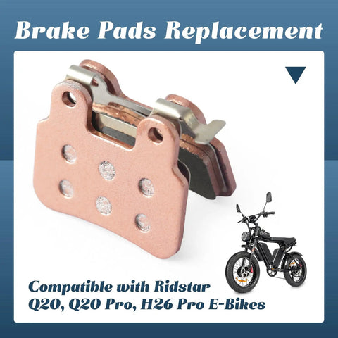E-Bike Brake Pad Replacement for Q20 Q20 Pro H26 Pro with XD-KLBS-DOT4 Hydraulic Brakes, high-strength metal caliper