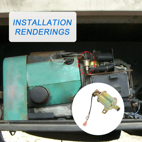 Electric Fuel Pump 12V Replacement For Onan 5500 RV Cummins Generator installed in generator