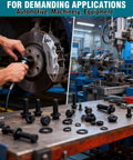 288 Piece Metric Flange Bolt Kit With M6 M8 M10 Bolts, Nuts And Washers In 12mm To 30mm, black zinc alloy steel used in auto work