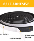 Rock Solid Heavy Duty Closed Cell Foam Weather Stripping For Doors And Windows Self Adhesive 1 4 Inch By 1 8 Inch Tape 3 Pack Set showing coiled black foam with adhesive backing.