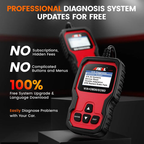 VD500 OBD2 Scanner For Volkswagen Group Cars Diagnostic Tool displayed with screen showing diagnostic options