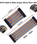 240-Piece Dupont Jumper Wire Kit With 10cm And 20cm Cables, showing 40-Pin male-to-male multicolor breadboard cables.