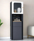 Bottom Loading Water Dispenser With Cabinet Storage, Hot And Cold Water Cooler For Home Or Office, Sleek Hidden Bottle Design