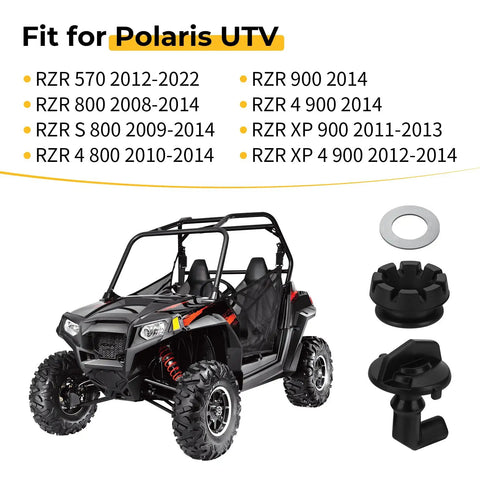 Beefed Up Hood Latch Toggles With Grommets And Washers Kit for Polaris RZR UTV Models 570 800 900 XP display