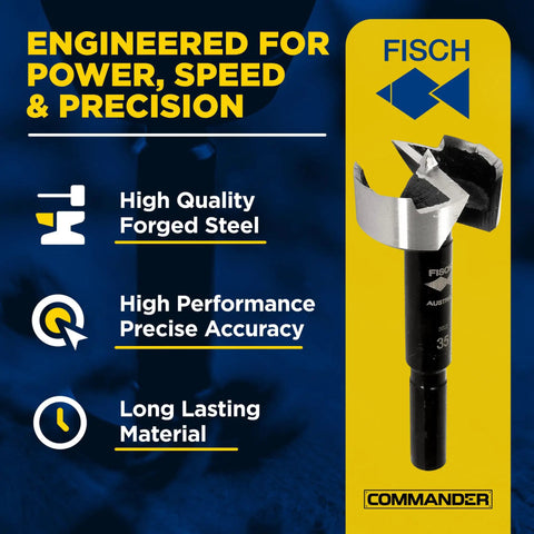Built Tough 35Mm Forstner Drill Bit Made Of Heavy Duty Forged High Speed Steel for accurate woodworking projects