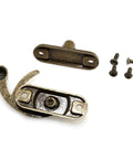 Bronze Mini Swing Arm Clasp Set For Suitcases, Jewelry Boxes, And Toolboxes, Vintage Toggle Hasp Hook With Curved Buckle, 42x37mm, Zinc Alloy