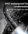 Rugged 1080P Endoscope Camera With 4.3 Inch LCD IP67 Waterproof Sewer Inspection 7.9mm Lens 8 LED Lights and 16.5ft Semi-Rigid Probe for Clear Real-Time Views in Tight Hard-To-Reach Spaces, black probe