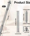 4 Pack Storm Door Hinge Replacement Kit dimensions with aluminum hinges, steel spring pins and bushings for repair.