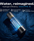 Top Shelf Hydrogen Water Bottle Generator With 6400 PPB Molecular Hydrogen IHSA Certified 10 Oz Capacity shown on water surface