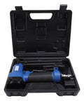 Heavy Duty Pneumatic Brad Nailer With Aluminum Alloy Build And Anti Jam Nozzle For Smooth One Hand Operation and Reliable Fastening Power On Carpentry Jobs in storage case.