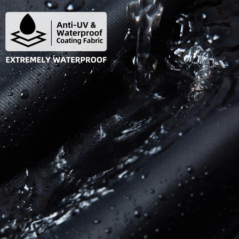 Close-up of waterproof fabric showcasing Anti-UV coating on Custom Fit Tabletop Pizza Oven Cover for Leggero Series.