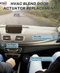 Interior view showing HVAC controls for Two Pack HVAC Blend Door Actuators Replacement For Chevy Silverado 1500 2500 Suburban Tahoe GMC Sierra Yukon XL Cadillac Escalade Hummer H2 Heater Air Vent Actuator 89018365 604106 52402588.