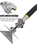 Heavy Duty Hand Seamer With Curved Handle Design And Compound Leverage Portable Metal Bender Tool showing closed switch design.