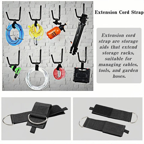 Overhead Garage Storage Rack Heavy Duty Ceiling Hooks Utility Hanger For Ladders Bikes Lumber Tools And Other Bulky Gear Ceiling Mount System Set Of 4 displayed organizing various tools and cables.