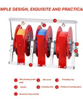 Built Tough Folding Cable Rack With Single Axis Wire Dispenser holding multiple spools, detailed components labeled.
