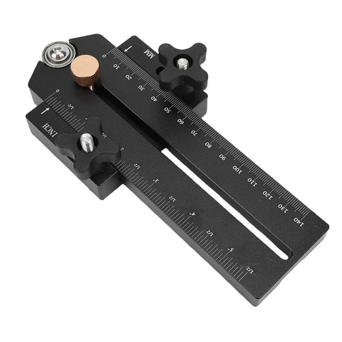 Pro Grade Thin Rip Table Saw Jig Guide Aluminum Body With Smooth Sliders, adjustable ruler for precise, repeatable cuts